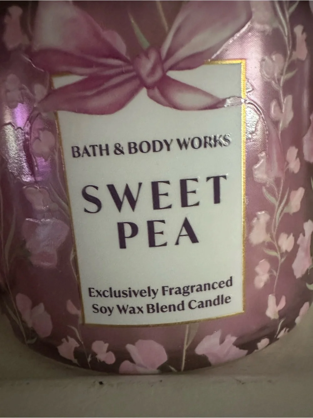 Bath & Body Works Sweet Pea Scented Candle Bundle X2 Pink